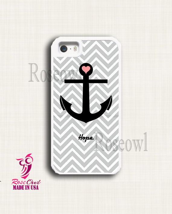 Tough Iphone 5s Case, Iphone 5s Cover, Iphone 5s Cases - Chevron Anchor Hope Apple Iphone 5 Tough Rubber Protective Cases For Iphone 5